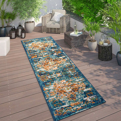 World Rug Gallery Traditioneller Teppich für drinnen und draußen im Used-Look