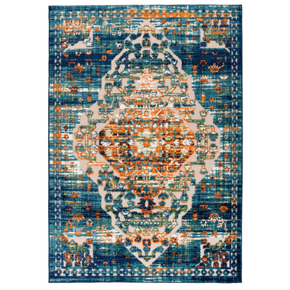 World Rug Gallery Traditioneller Teppich für drinnen und draußen im Used-Look