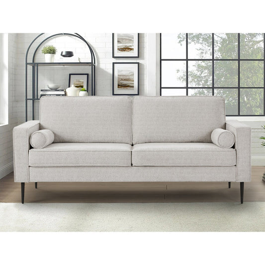 Mid-century Modern Upholstered Chesterfield Tufted Fabric Sofa Couch With High-tech Fabric Surface For Living Room