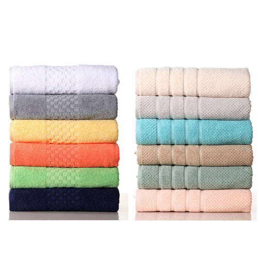 Luxuriöses, saugfähiges 6-teiliges Handtuchset aus gekämmter Baumwolle mit 650 g/m²