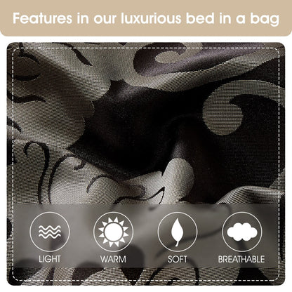 Nanshing Brie 9-teiliges Jacquard-Bettdeckenset mit Blumenmuster