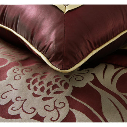 Nanshing Brie 9-teiliges Jacquard-Bettdeckenset mit Blumenmuster