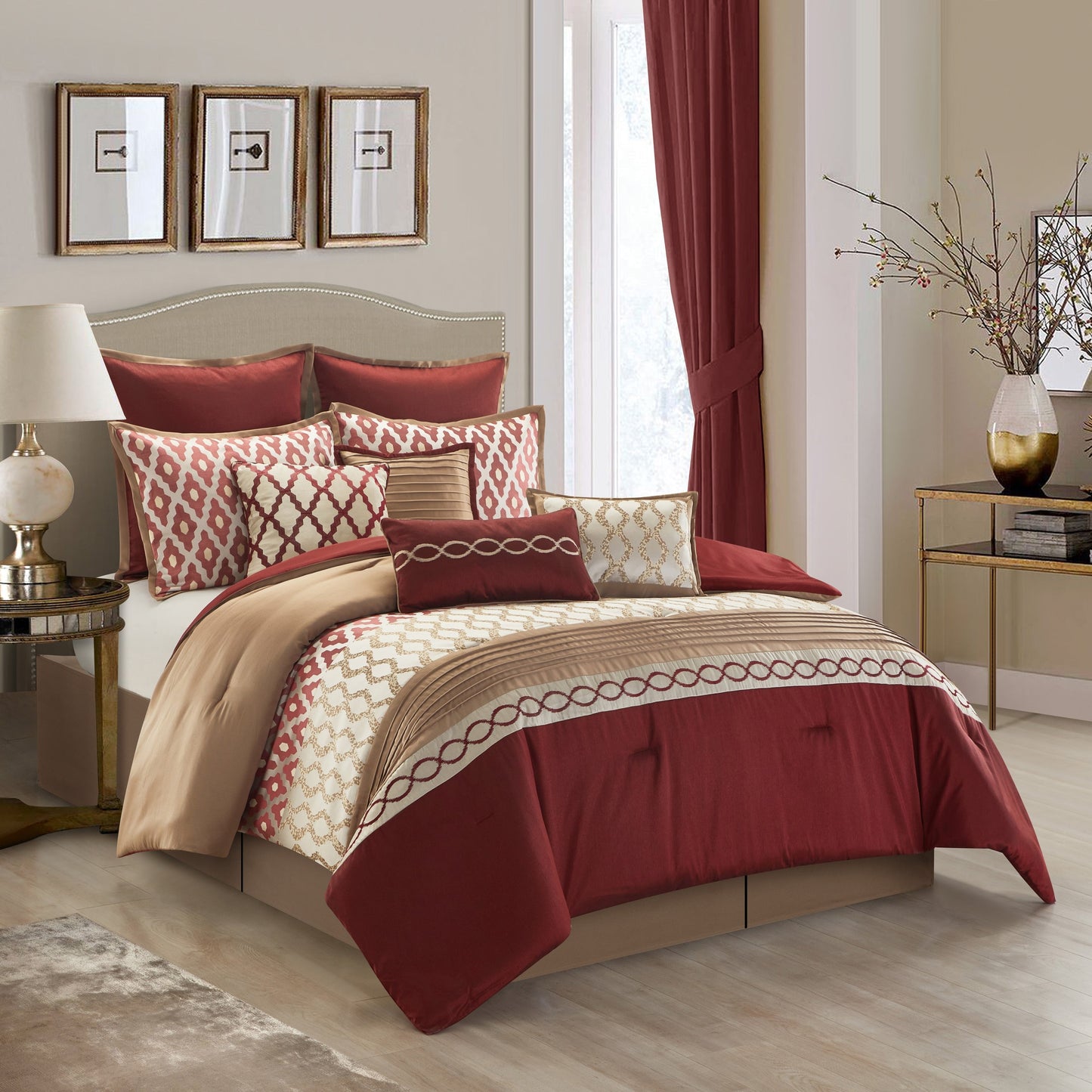 Nanshing Calvin Luxury10-teiliges geometrisches Bettdeckenset
