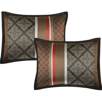 Nanshing Jensen 7-teiliges Jacquard-Bettdeckenset mit geometrischem Muster