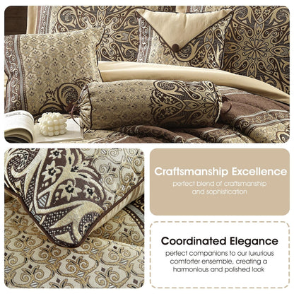 Nanshing Prince 7-teiliges elegantes Medaillon-Bettdeckenset