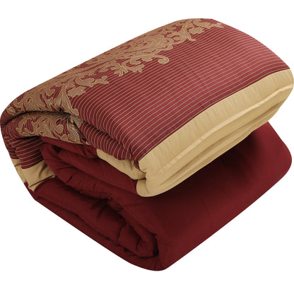 Nanshing Salem Damast-Jacquard 7-teiliges Bettdeckenset