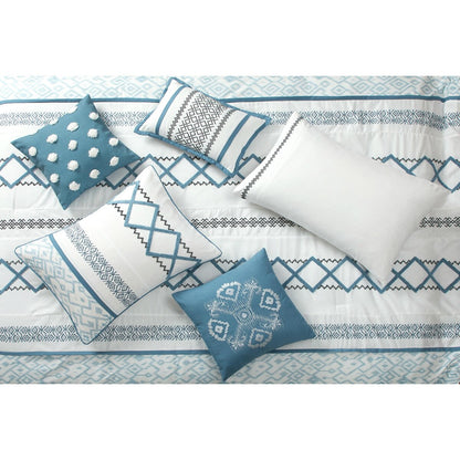 Nanshing Trina 15-teiliges Bettdeckenset mit Boho-Stickerei