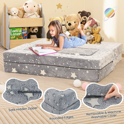 Gymax 3-in-1 Baby Fold out Sofa w/ Removable & Machine Washable