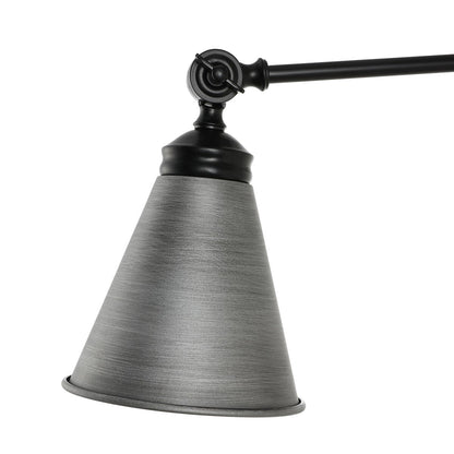 WINGBO Industrielle Wandleuchte mit Schwenkarm und Metallschirm, 2er-Pack...
