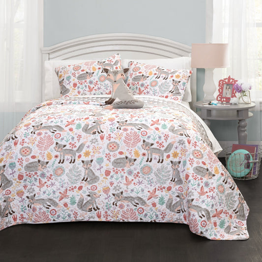 Lush Decor Pixie Fox 4-teiliges Steppdeckenset