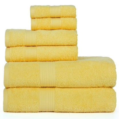Luxuriöses 6-teiliges Handtuchset aus Baumwolle, 600 g/m², Badezimmerhandtuchset von Ample Decor