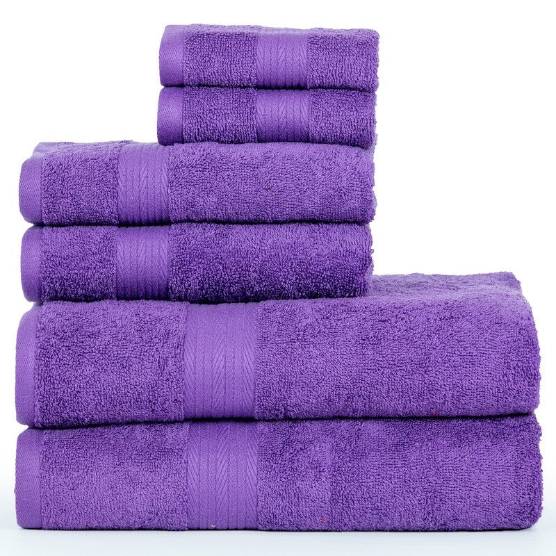 Luxuriöses 6-teiliges Handtuchset aus Baumwolle, 600 g/m², Badezimmerhandtuchset von Ample Decor