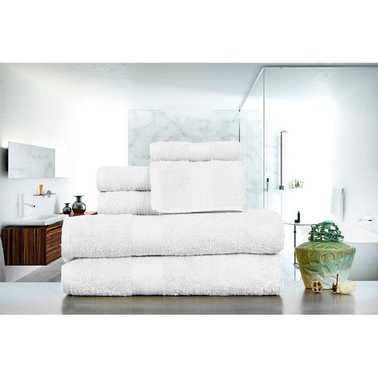 Luxuriöses 6-teiliges Handtuchset aus Baumwolle, 600 g/m², Badezimmerhandtuchset von Ample Decor