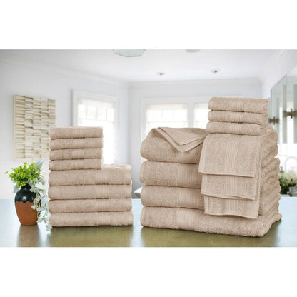 Luxuriöse Badezimmerhandtuch-Sets aus Baumwolle (600 g/m²) von Ample Decor – 18er-Set