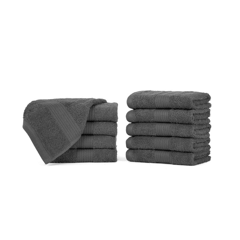 Luxuriöse, weiche Waschlappen aus Baumwolle, 600 g/m², 30,5 x 30,5 cm, von Ample Decor, 10 Stück