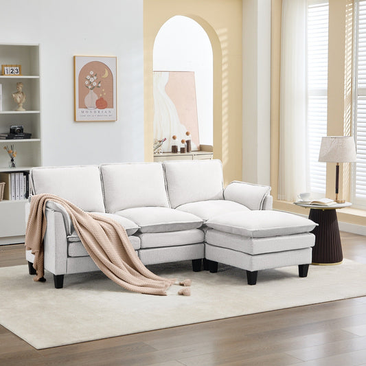 Luxury 3-Seater Sofa & Footstool â?Ultra-Plush, Multi-Room Comfort