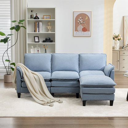 Luxury 3-Seater Sofa & Footstool â?Ultra-Plush, Multi-Room Comfort