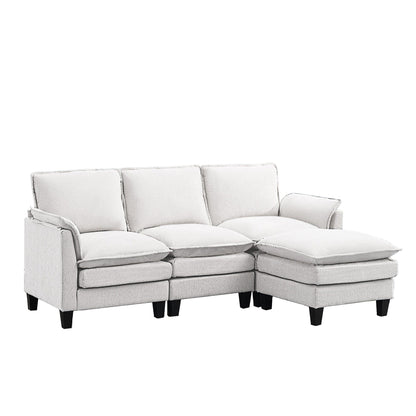 Luxury 3-Seater Sofa & Footstool â?Ultra-Plush, Multi-Room Comfort