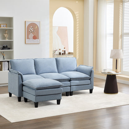 Luxury 3-Seater Sofa & Footstool â?Ultra-Plush, Multi-Room Comfort