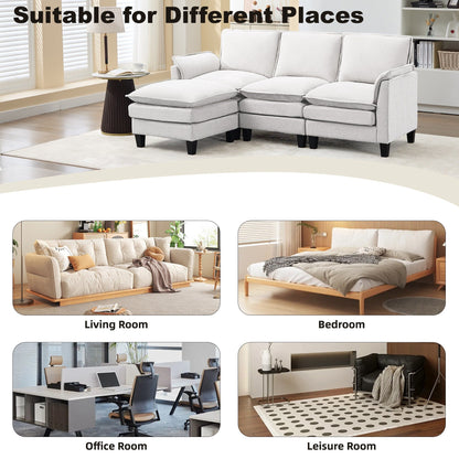Luxury 3-Seater Sofa & Footstool â?Ultra-Plush, Multi-Room Comfort