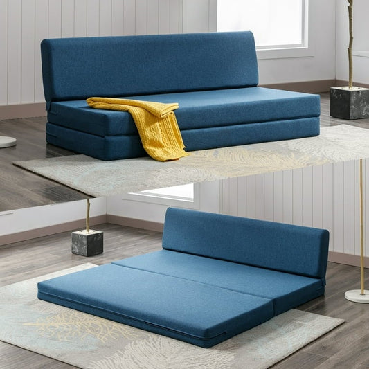 Mixoy Folding Sofa Bed,Fold Down Couch Bed Sleeper Chair Couch for Lounge,Upholstered Convertible Floor Mattress