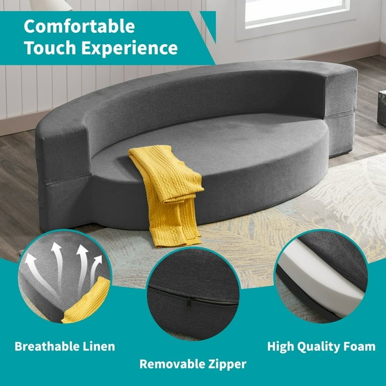 Mixoy Folding Sofa Bed,Futon Sleeper Chair Couch,Fold Down Couch - 76in*42in*9.8in