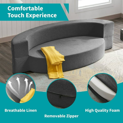 Mixoy Folding Sofa Bed,Futon Sleeper Chair Couch,Fold Down Couch - 76in*42in*9.8in
