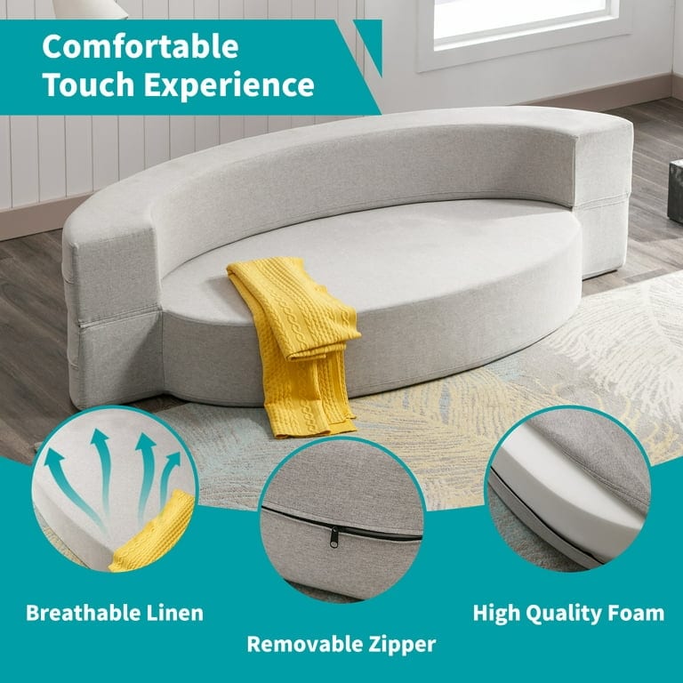 Mixoy Folding Sofa Bed,Futon Sleeper Chair Couch,Fold Down Couch - 76in*42in*9.8in