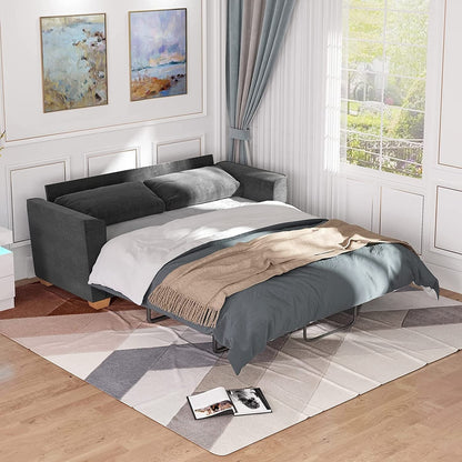 Mixoy Modern Pull Out Sofa Bed,Velvet Sleeper Loveseat Couch Bed