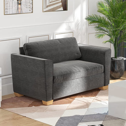 Mixoy Modern Pull Out Sofa Bed,Velvet Sleeper Loveseat Couch Bed