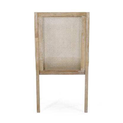 Maurers Esszimmerstühle aus Rohrgeflecht und Holz (2er-Set) von Christopher Knight Home