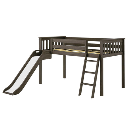 Max and Lily Classic Twin-Size Low Loft mit Easy Slide