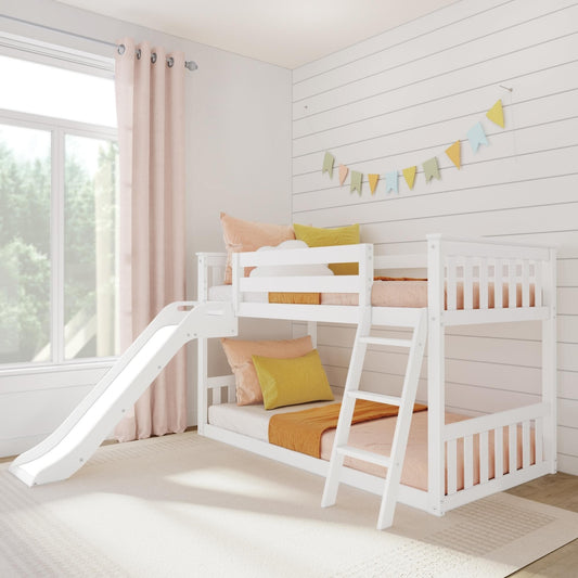 Max and Lily Classic Twin über Twin Niedriges Etagenbett mit Easy Slide