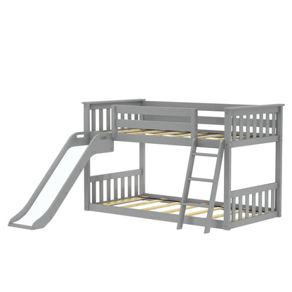 Max and Lily Classic Twin über Twin Niedriges Etagenbett mit Easy Slide