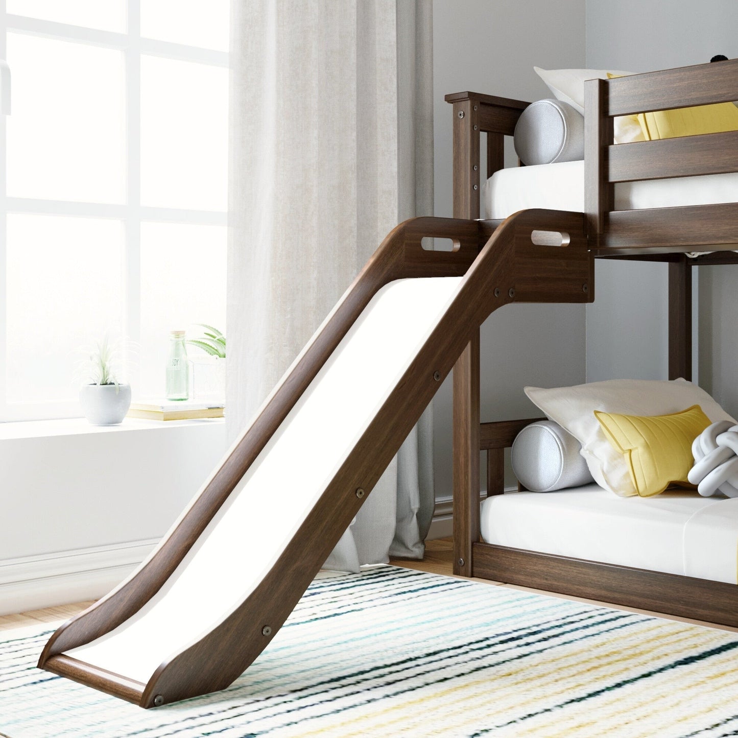 Max and Lily Classic Twin über Twin Niedriges Etagenbett mit Easy Slide