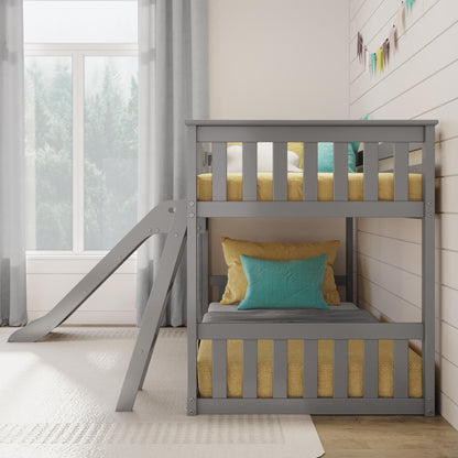 Max and Lily Classic Twin über Twin Niedriges Etagenbett mit Easy Slide
