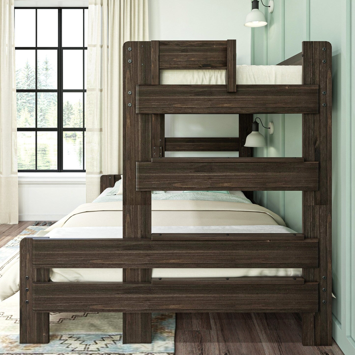 Max and Lily Farmhouse Twin XL über Queen Etagenbett