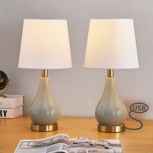 17,5 Tischlampen-Set mit USB (2er-Set)
