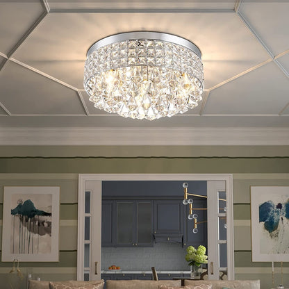 Maxax 4 – Licht 15'' Crystal Metal Flush Mount – N/A