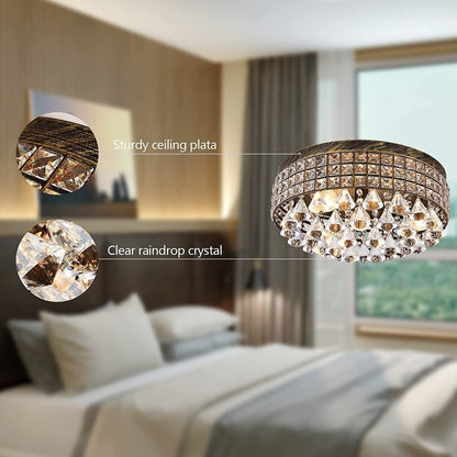 Maxax 4 – Licht 15'' Crystal Metal Flush Mount – N/A