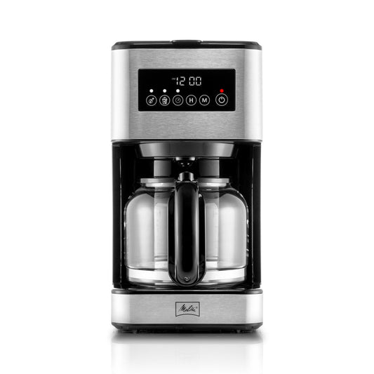 Melitta Aroma Tocco Plus 12-Tassen-Filterkaffeemaschine für Heiß- und Eiskaffee mit Glaskaraffe und Touch-Control-Display