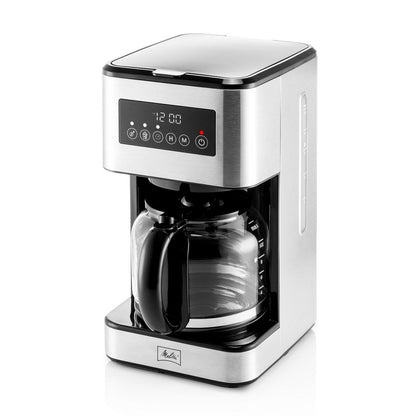 Melitta Aroma Tocco Plus 12-Tassen-Filterkaffeemaschine für Heiß- und Eiskaffee mit Glaskaraffe und Touch-Control-Display