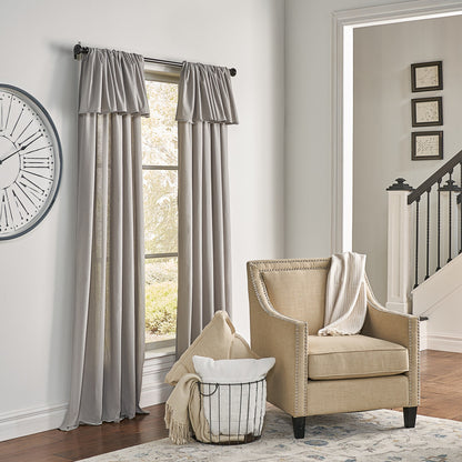 Mercantile Drop Cloth Lichtfilterring Top Tab Farmhouse Vorhang Panel mit Volant