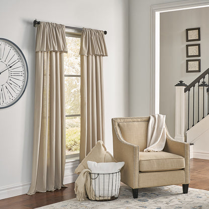 Mercantile Drop Cloth Lichtfilterring Top Tab Farmhouse Vorhang Panel mit Volant