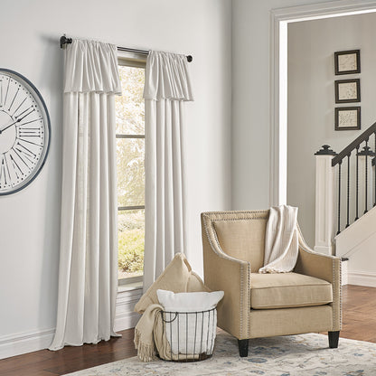 Mercantile Drop Cloth Lichtfilterring Top Tab Farmhouse Vorhang Panel mit Volant