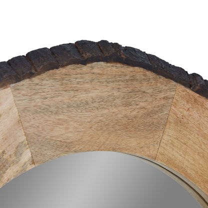 Runder Wandspiegel Meredith aus Holz mit natürlicher Kante von River of Goods – 30,5 x 1 x 30,5