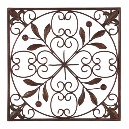 Wanddekoration mit Metallrollen – 4er-Set, Dunkelbraun – Roche River Decor