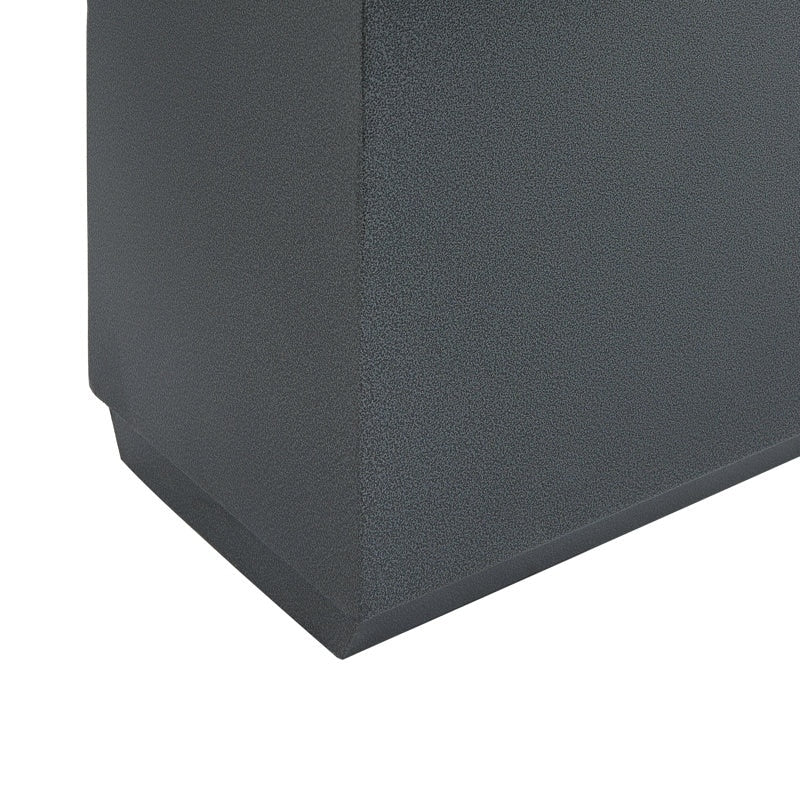 Schwerer Pflanzkasten aus Metall für Pflanzen im Freien, 38L x 10B x 30H Zoll hoch und lang, Pflanzkasten mit Metalltrennwand – 38 x 30 x 10