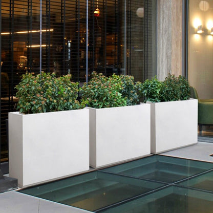 Schwerer Pflanzkasten aus Metall für Pflanzen im Freien, 38L x 10B x 30H Zoll hoch und lang, Pflanzkasten mit Metalltrennwand – 38 x 30 x 10