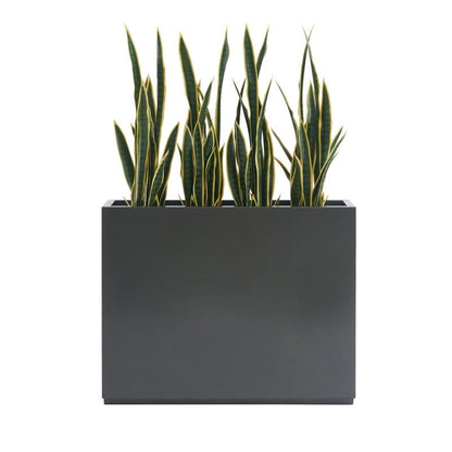 Schwerer Pflanzkasten aus Metall für Pflanzen im Freien, 38L x 10B x 30H Zoll hoch und lang, Pflanzkasten mit Metalltrennwand – 38 x 30 x 10